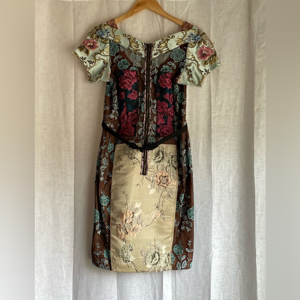 Anthropologie Beguile by Byron Lars Pieced Brocade dress